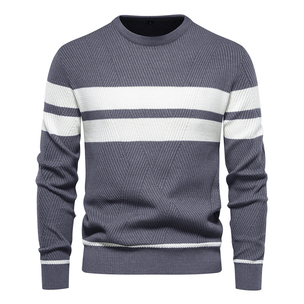 Herren Sweatshirt Streifenmuster Modern Sportlich