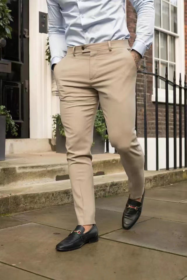 Herren Anzughose Slim Fit Komfortabel Elegant