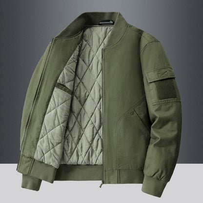 Lederjacke Herren Lässig Schwarz Mit Futter