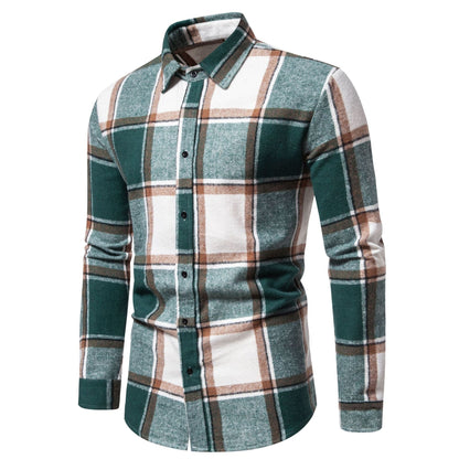 Herren Flanellhemd Karomuster Modern Schwarz