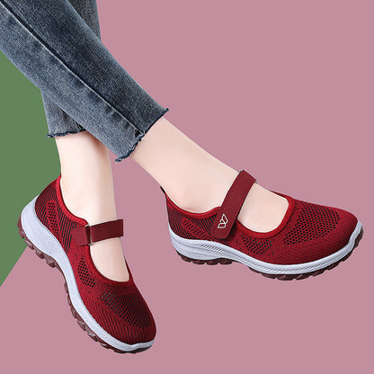 Damen Sportschuhe Atmungsaktiv Komfortabel Klettverschluss