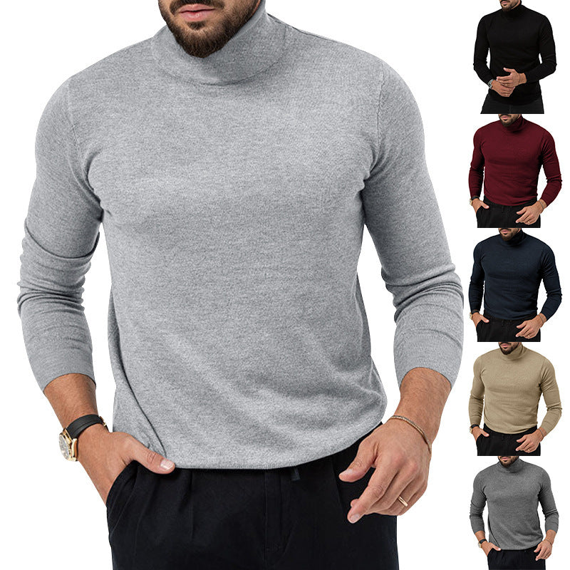 Herren Rollkragenpullover Elegант Strukturiert Baumwolle - BerlinGlamour