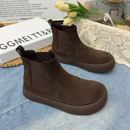 Damen Chelsea Boots modisch rutschfest Chic Detailleder