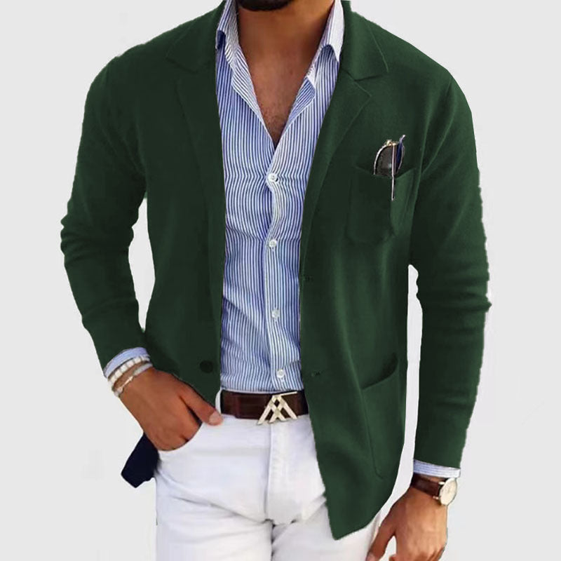 Herren Strickblazer Elegant Slim Fit Modern