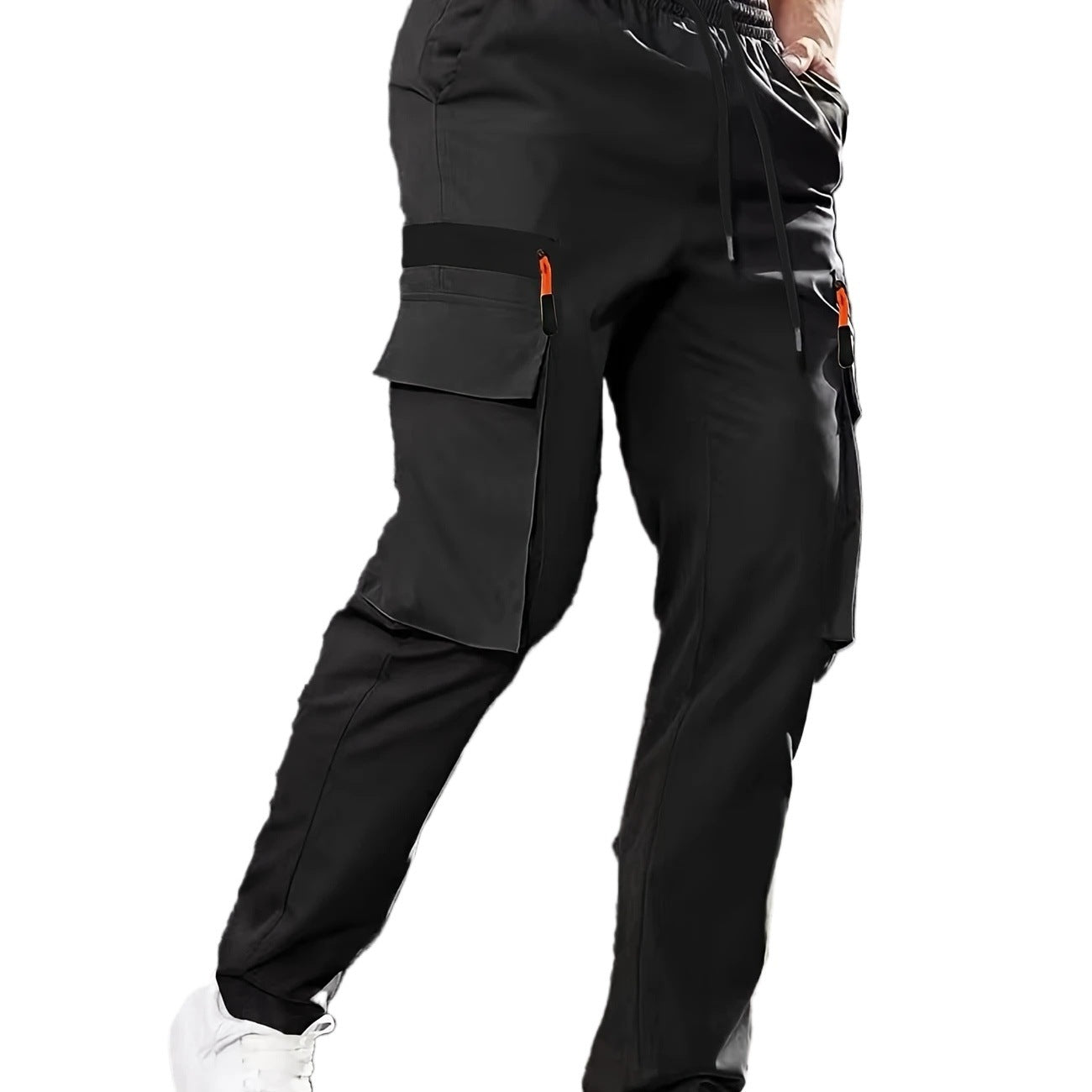 Herren Cargo-Hose Bequem Elastisch Mit Verstellbaren Taschen