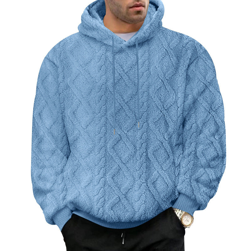 Herren Fleece Hoodie Strukturiert Kuschelig Modern
