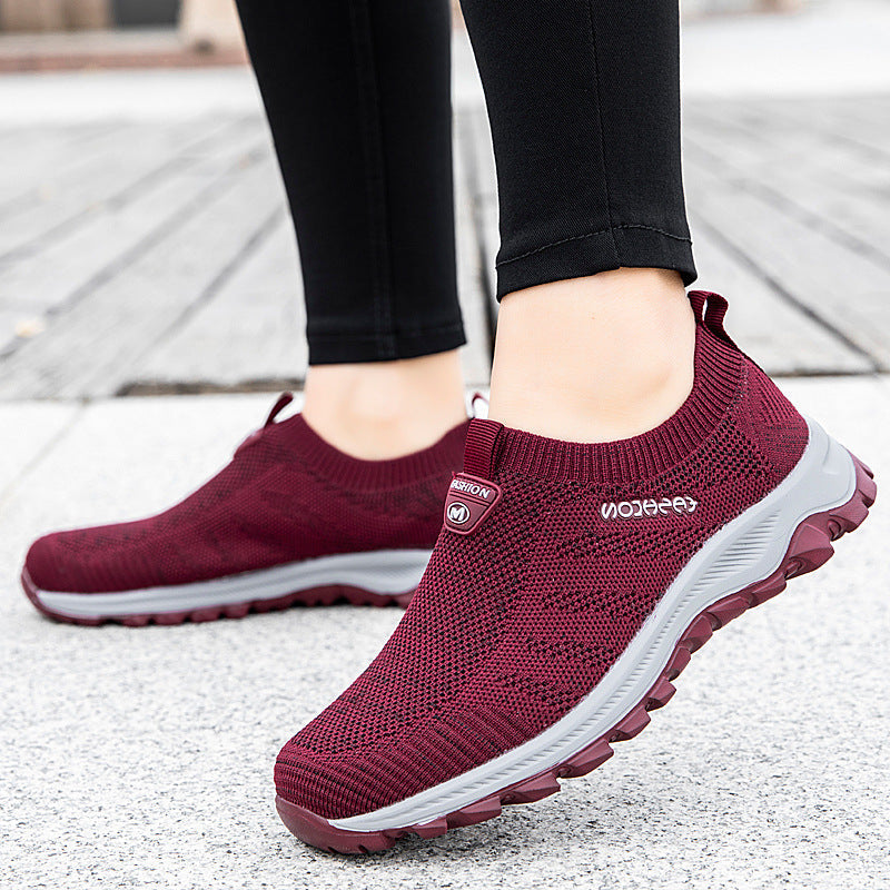 Damen Sneaker Slip-On Bequem Atmungsaktiv - BerlinGlamour