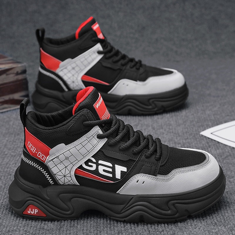 Damen Sneaker Sportlich High-Top mit Dämpfung Schwarz