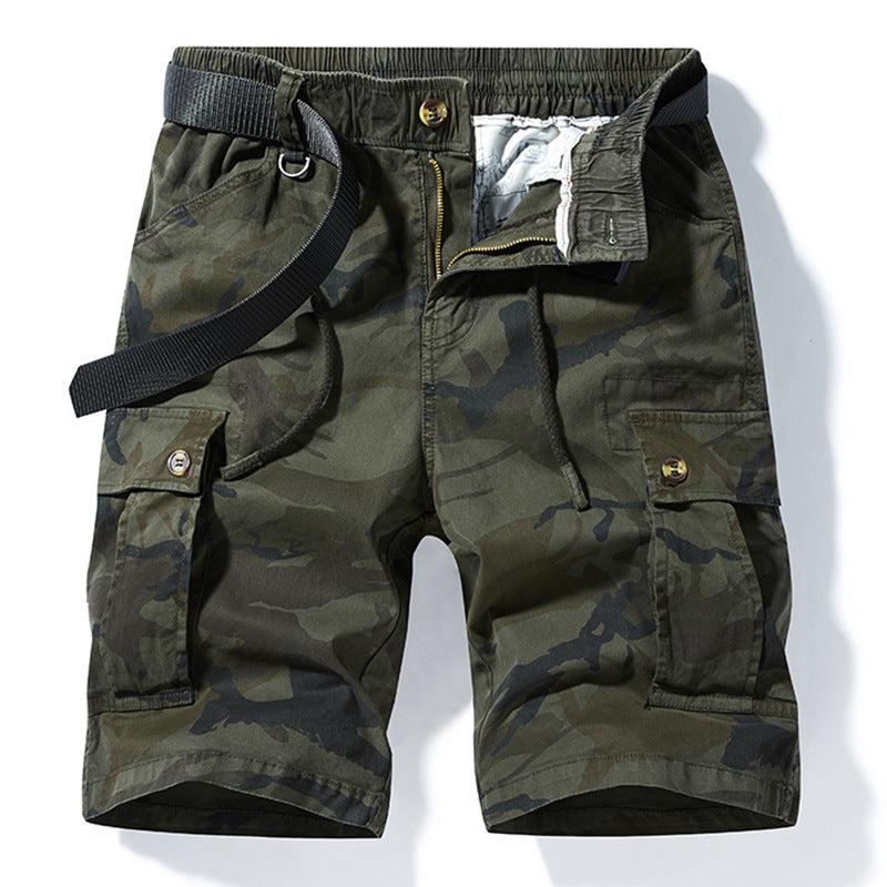 Herren Cargoshorts Camouflage Taschen Shorts Freizeit