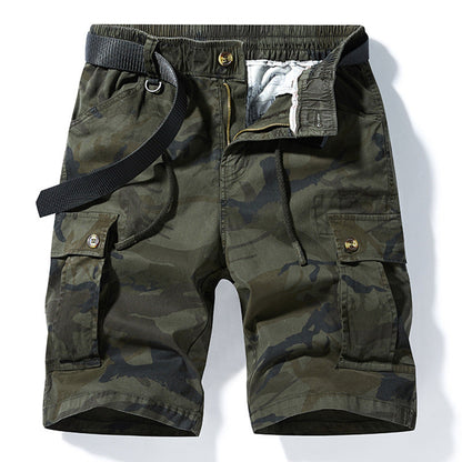 Herren Cargoshorts Camouflage Taschen Shorts Freizeit