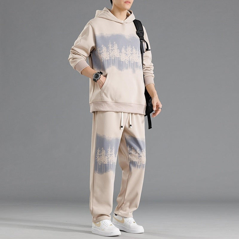 Herren Loungewear Set Bequem Baum Print Relaxed