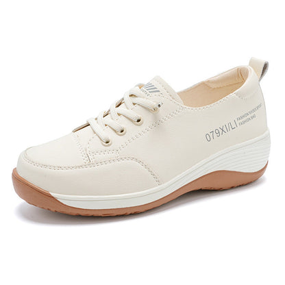 Damen Sneaker Bequem Freizeitschuhe Stoßdämpfend Weiss