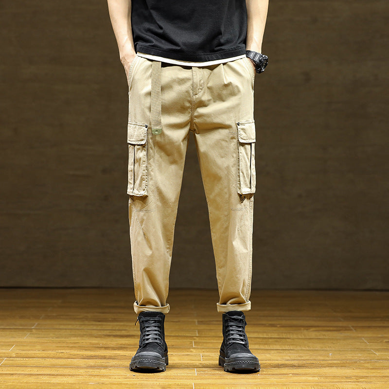 Herren Cargo-Hose Bequem mit verstellbarem Bund und vielen Taschen
