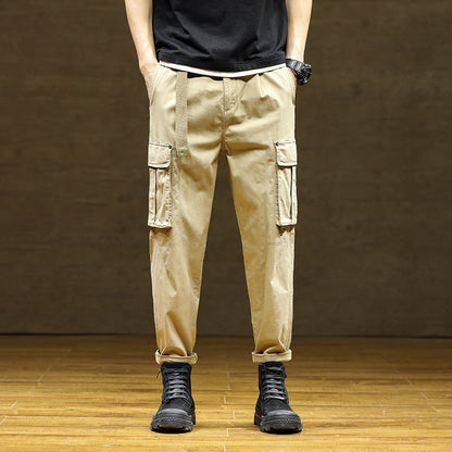 Herren Cargo-Hose Bequem mit verstellbarem Bund und vielen Taschen