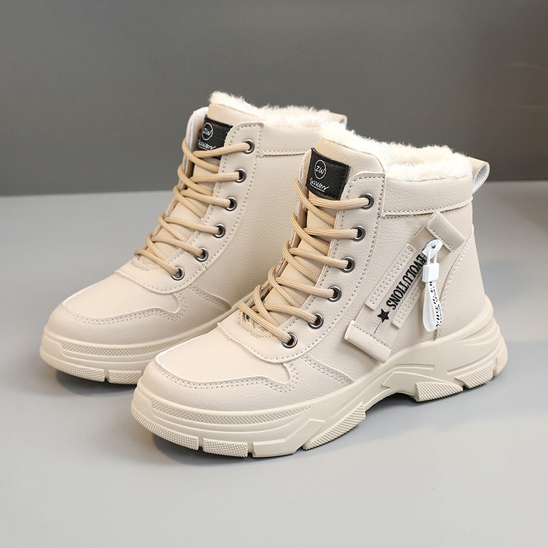 Damen Winterboots Warm Kunstfellfutter Robust