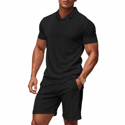 Herren Sportoutfit Kurzarm Modern Strukturiert