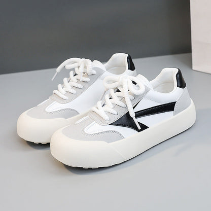 Damen Sneaker Bequem Sportlich Weiß Schwarz