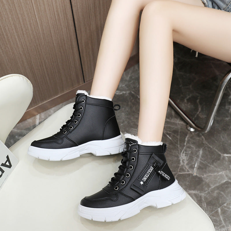 Damen Winterboots Warm Kunstfellfutter Robust