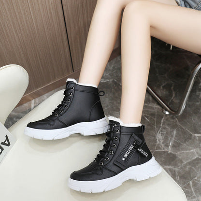 Damen Winterboots Warm Kunstfellfutter Robust