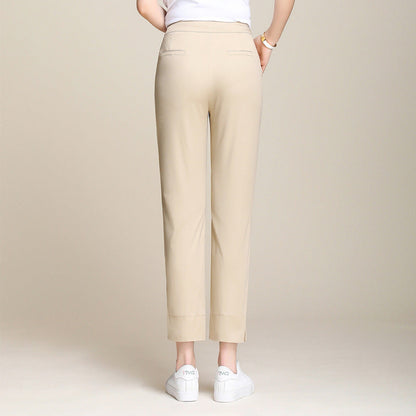 Damen Slimfit Hose mit Bundfalten Elegant