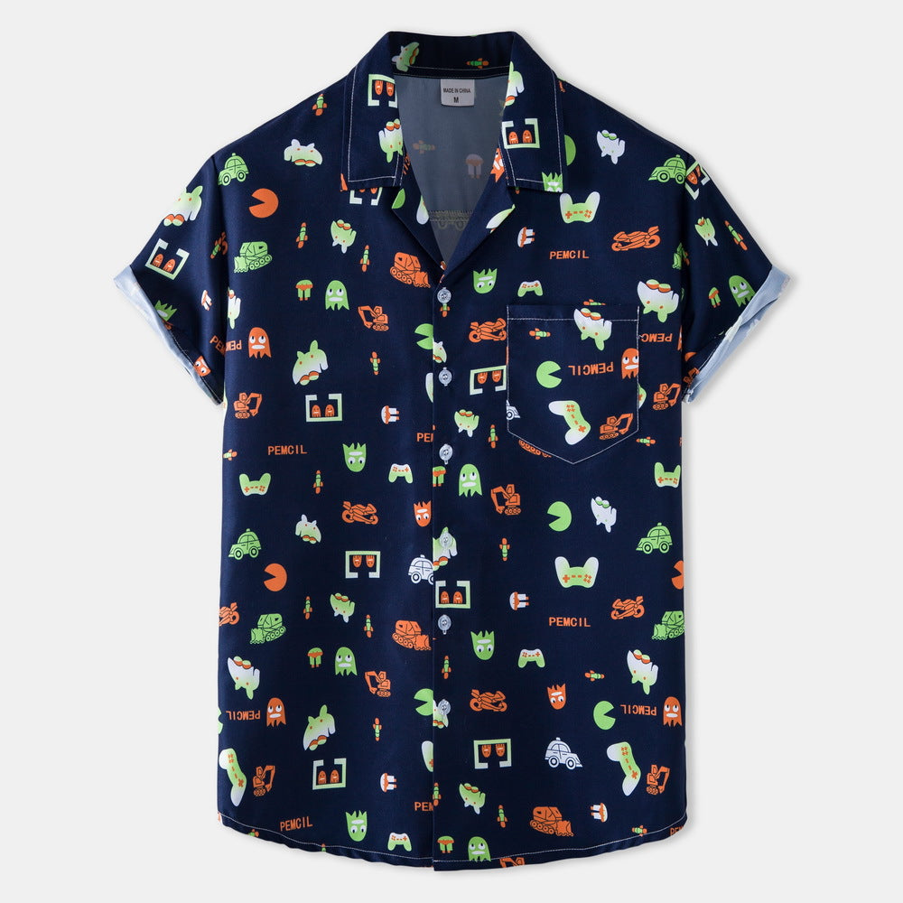 Herren Kurzarmhemd Retro Design Berlin Style - BerlinGlamour