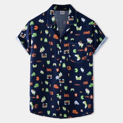 Herren Kurzarmhemd Retro Design Berlin Style - BerlinGlamour
