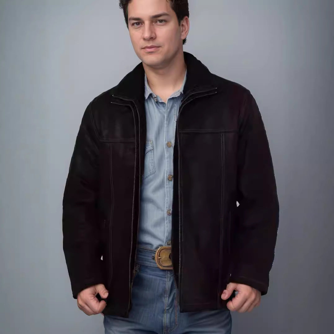Lederjacke Herren Echtleder Bikerjacke Modern - BerlinGlamour