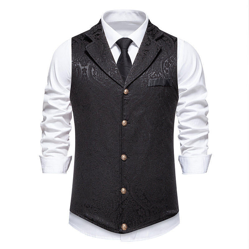 Herren Anzugweste Elegant Floral Muster Hochwertig
