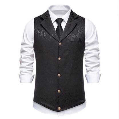Herren Anzugweste Elegant Floral Muster Hochwertig