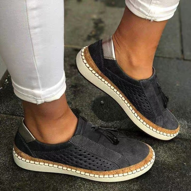 Damen Sneaker Atmungsaktiv Komfortabel mit Fransen - BerlinGlamour