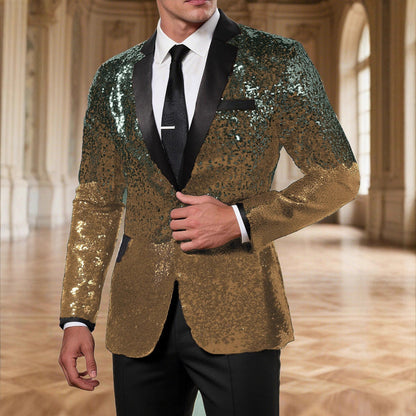 Herren Anzugblazer Elegant Pailletten Luxus Blazer Modern