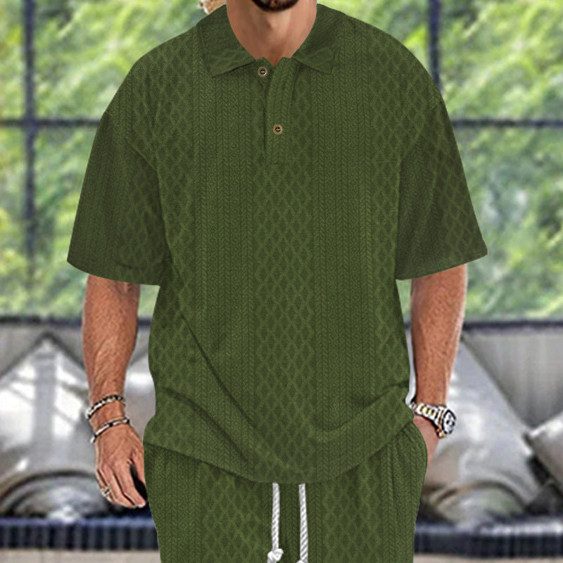 Herren Polohemd Modern Strukturiert Slim Fit - BerlinGlamour