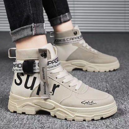 Damen Sneaker High-Top Knöchelriemen Verstellbar Trendy Damenmode
