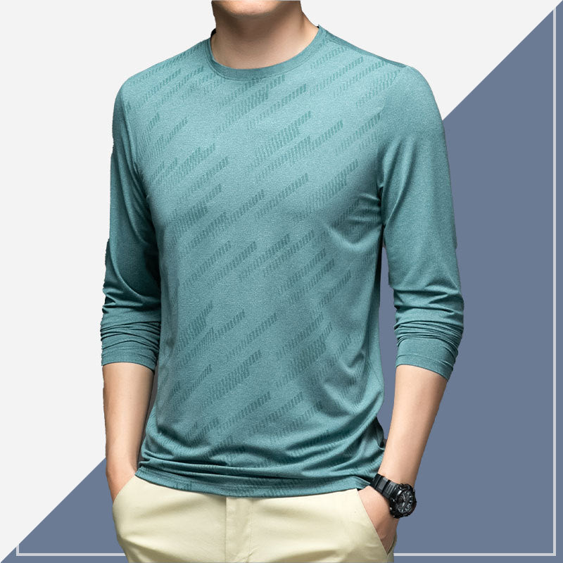 Herren Langarmshirt Atmungsaktiv Sportlich Modern