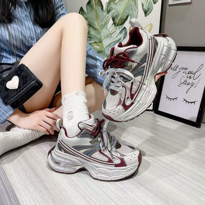 Damen Sport Sneaker atmungsaktiv mit Stoßdämpfung und Mesh-Obermaterial