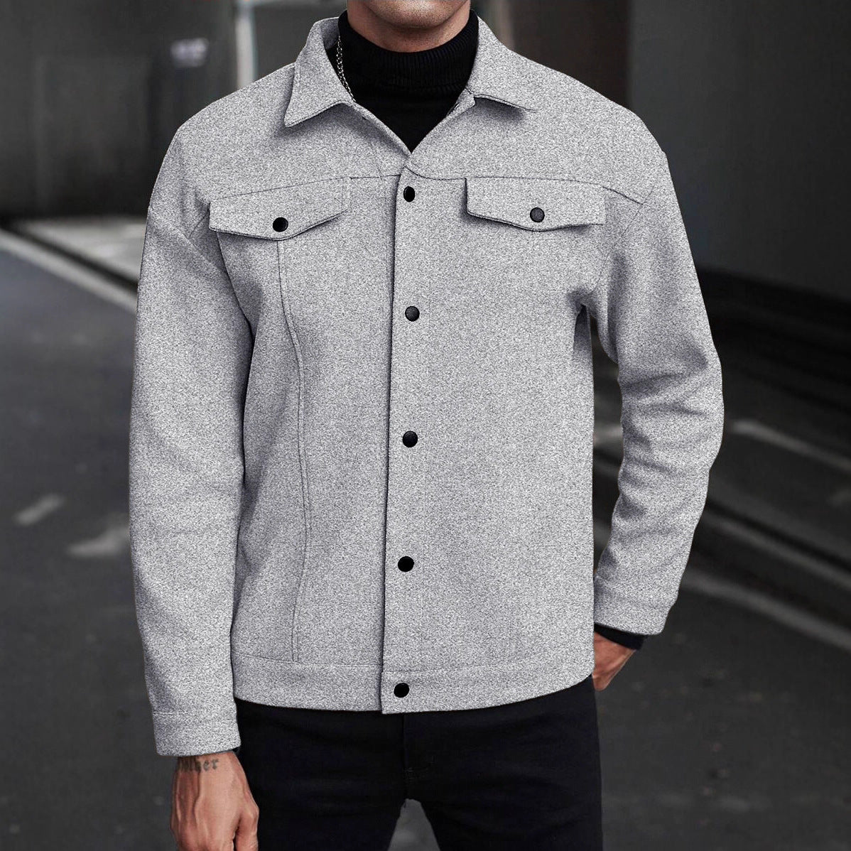 Herren Overshirt Jacke Modern Trendy