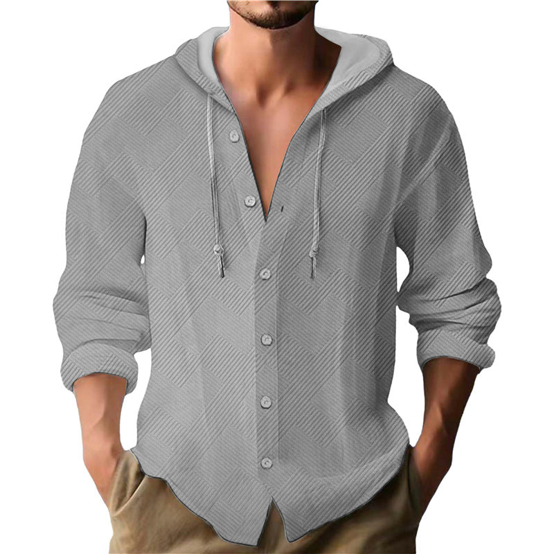Herren Kapuzenpullover Strukturiertes Design Modern