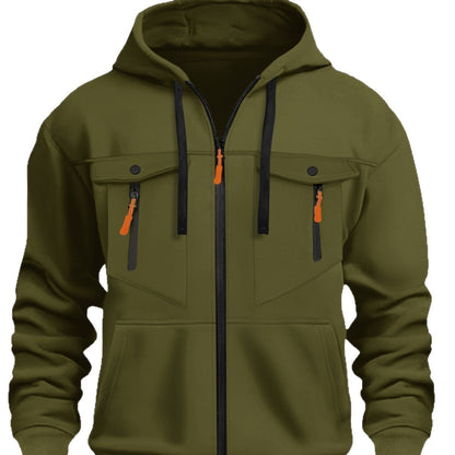 Herren Outdoor-Jacke Wasserdicht mit Reißverschlusstaschen Funktionell