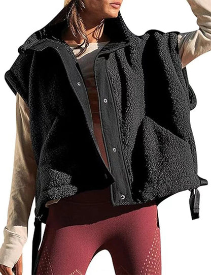 Damenweste Weich Teddyjacke Modern Praktisch