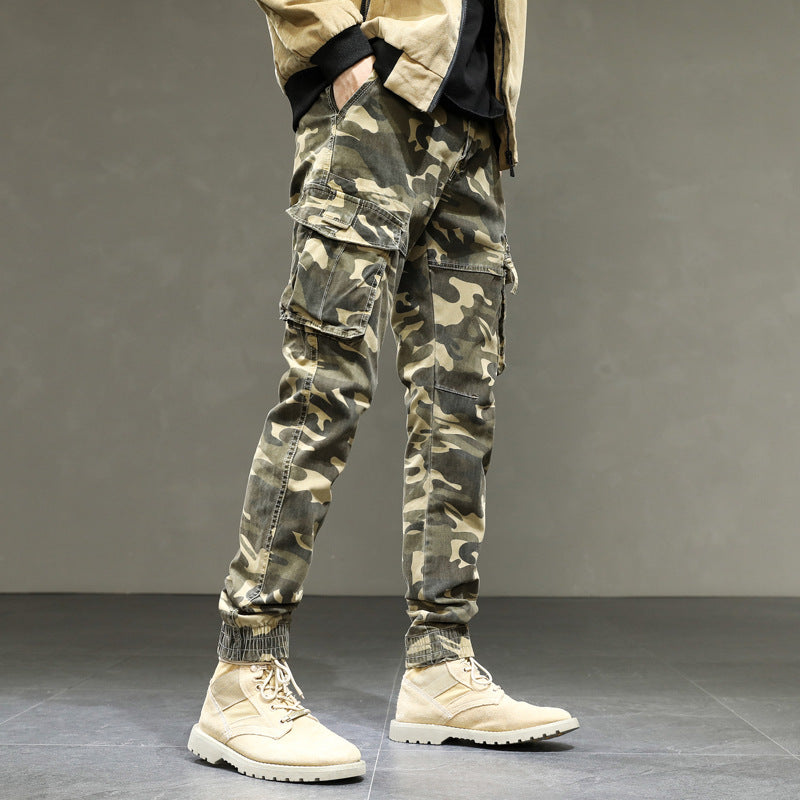 Herren Cargohose Bequem Elastisch Mit Taschen