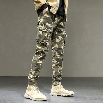 Herren Cargohose Bequem Elastisch Mit Taschen