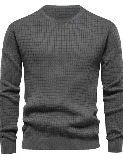 Herren Langarmshirt Strukturiert Chic Modern