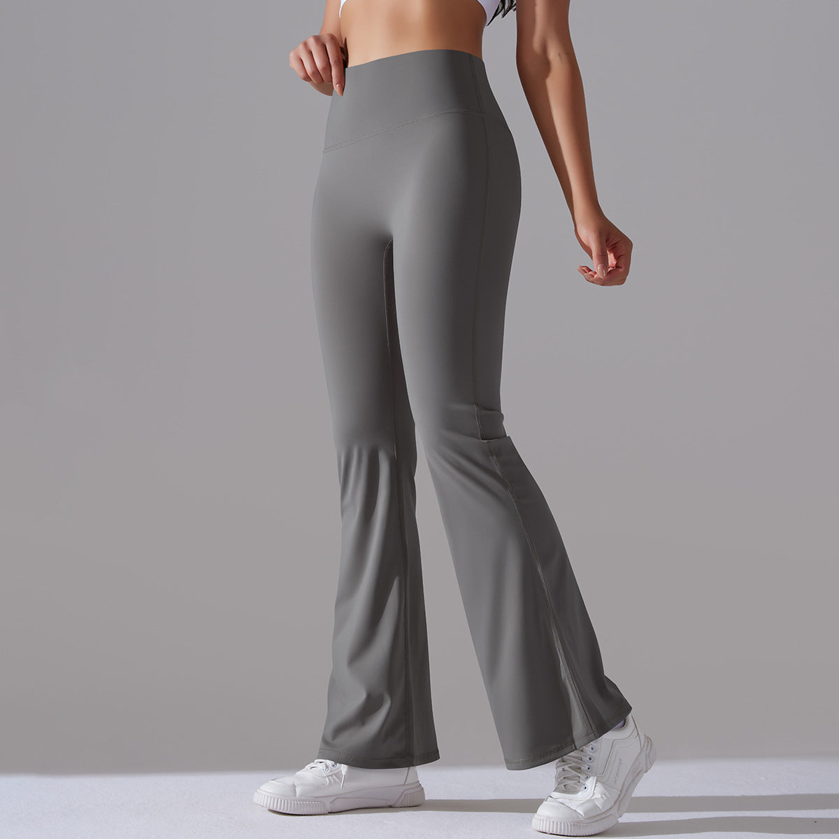 Fitnesshose Damengröße mit Hochem Bund Formende Leggings