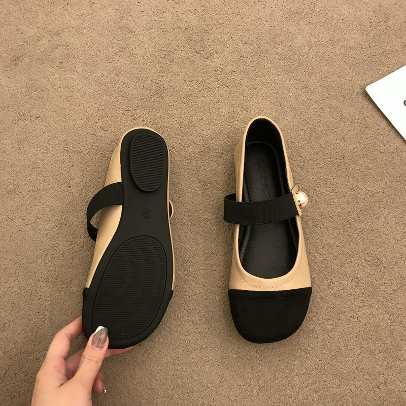 Damen Ballerina Schuhe Elegantes Design Perlen