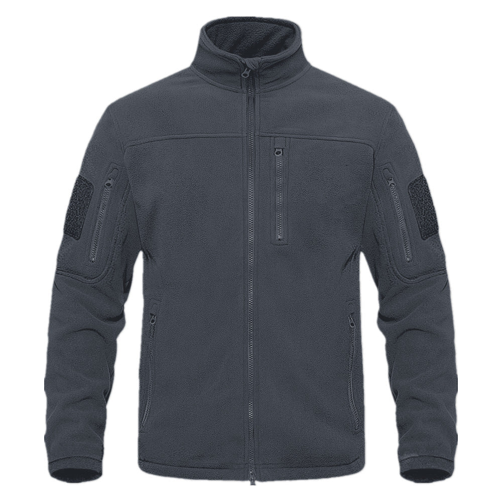 Herren Fleecejacke Vieltaschig Warm Hochschließend