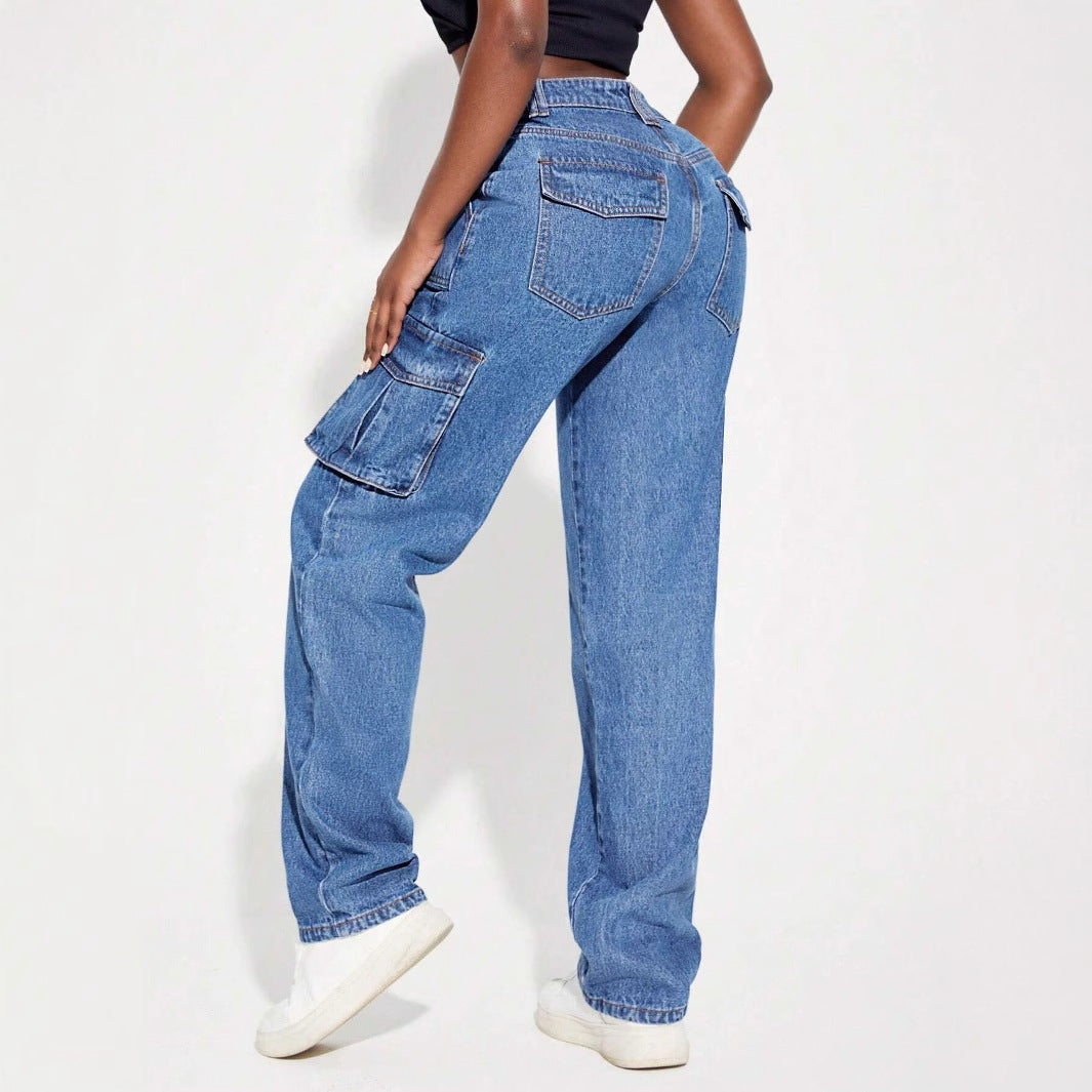 Damen Cargo-Hose Modern Bequem Berlin-Stil