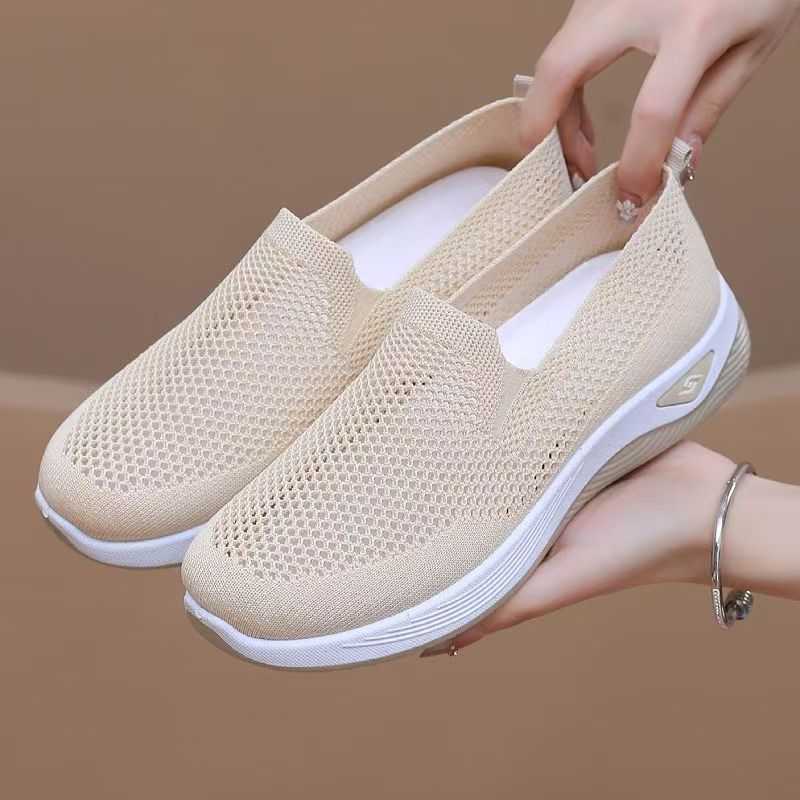 Damen Sneaker Slip-On Luftig Mesh Leicht