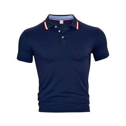Herren Polohemd Modern Kragen Kontrastfarben Elegent