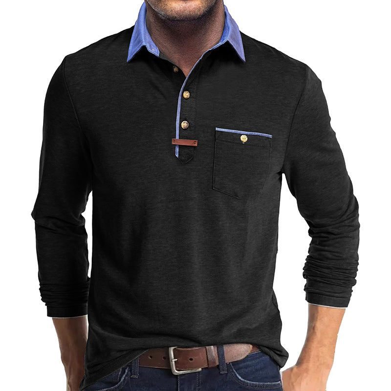 Herren Polohemd Langarm ModernSlimFit