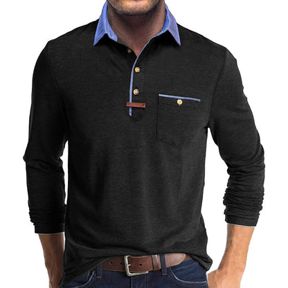 Herren Polohemd Langarm ModernSlimFit
